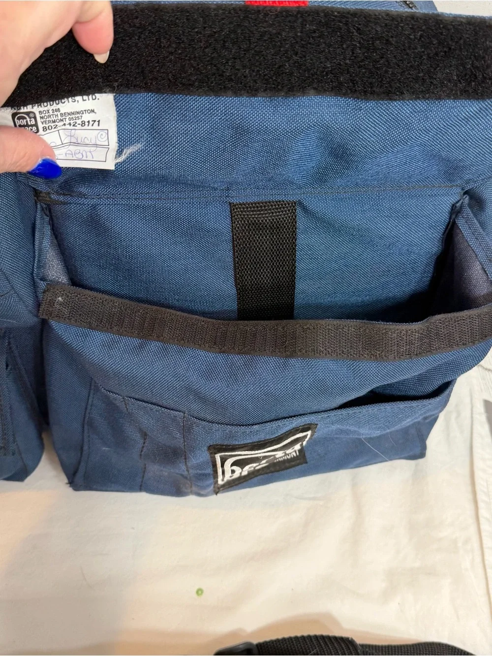 Porta Brace Carry-On Camera Case blue nylon padded includes extra strap CO-AB-M